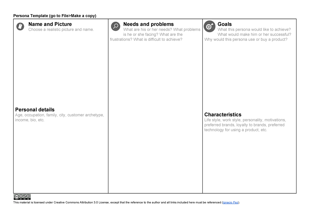 Persona+Template+-+EN - Persona Template (go to File>Make a copy) Name ...