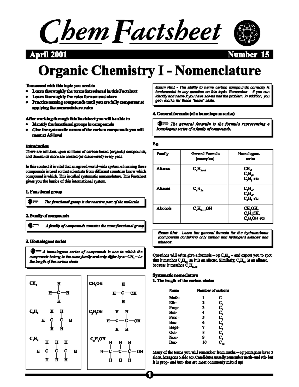 Organic Chemistry Other Words