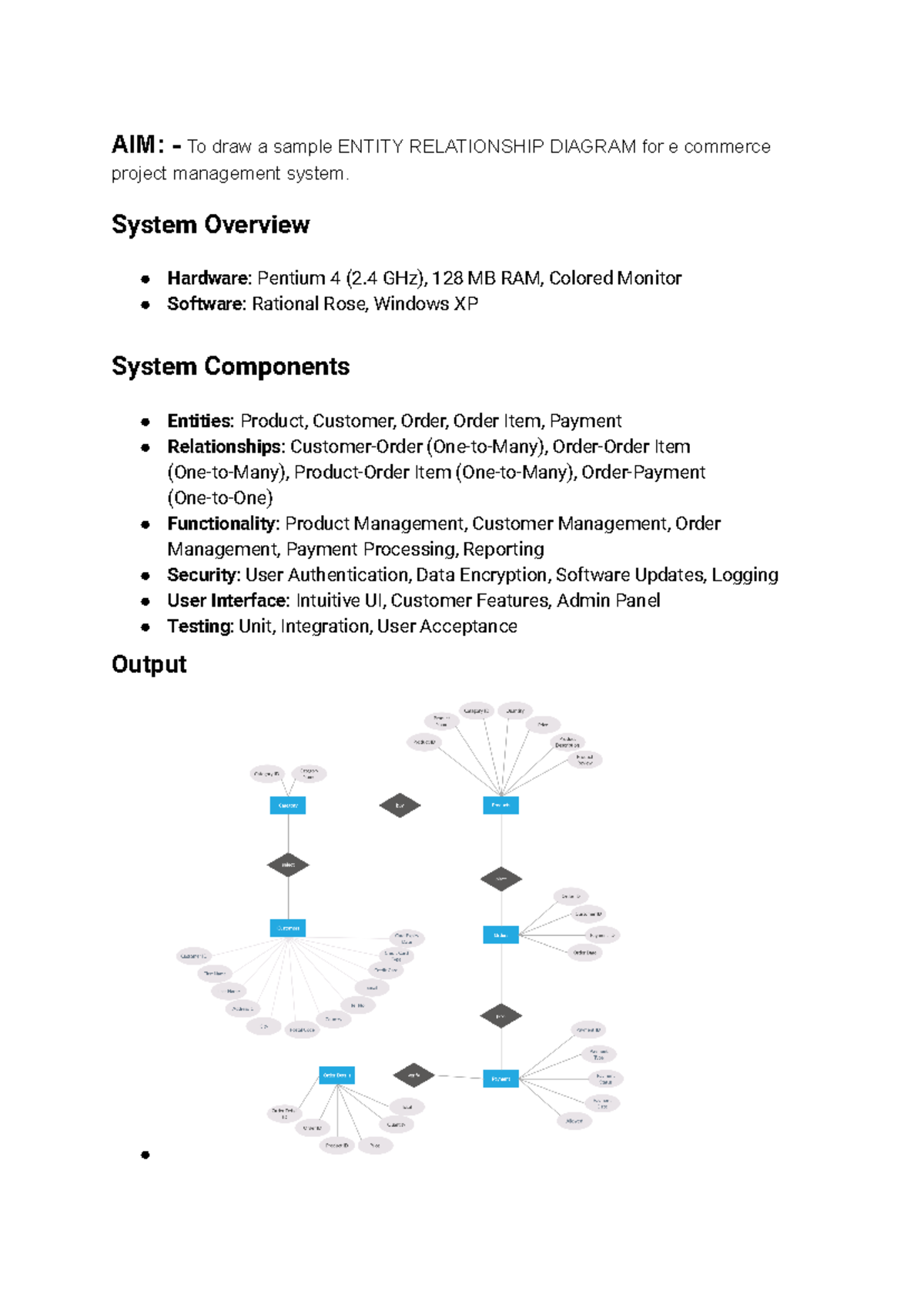 Untitled document-2 - report - AIM: - To draw a sample ENTITY ...