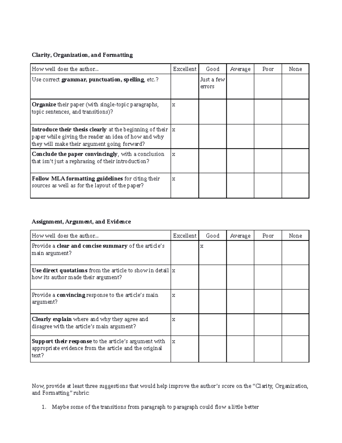 LIT 345 Analysis Paper 2 Workshop - Clarity, Organization, and ...
