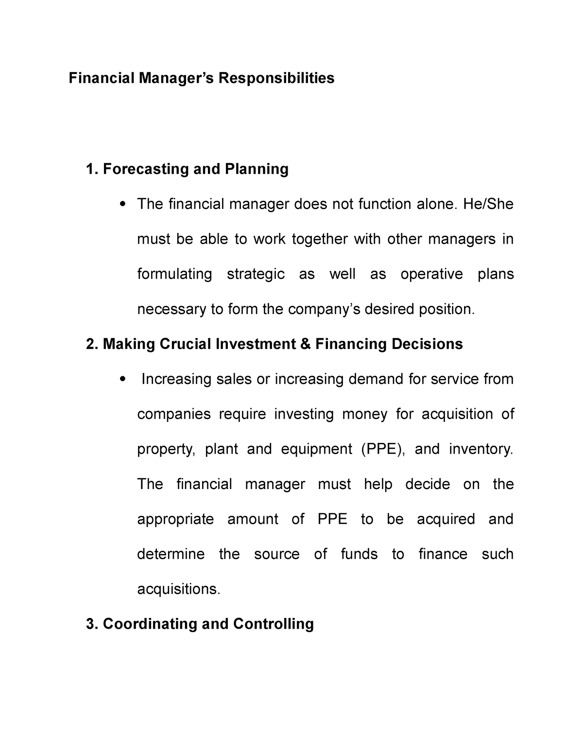 Financial Management II Financial Manager S Responsibilities   Thumb 1200 1553 