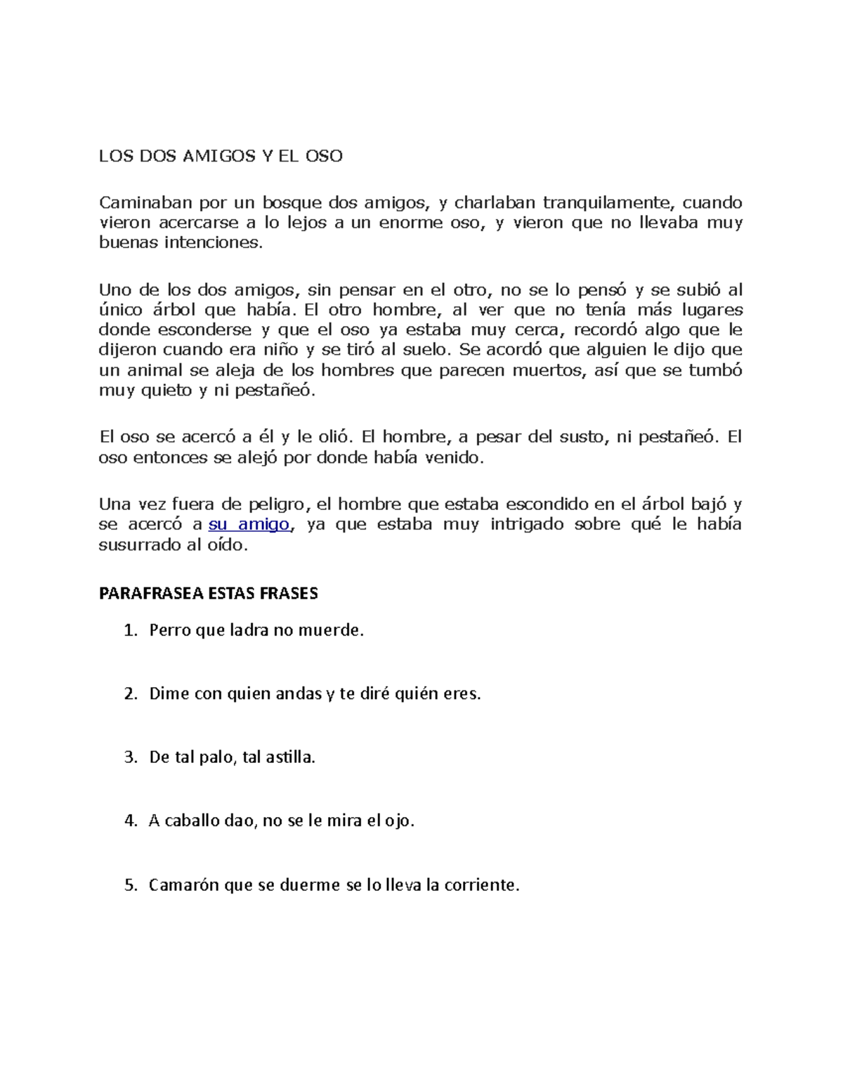 Dime De Donde Vienes Y Te Dire Quien Eres Letra LOS DOS Amigos Y EL - StuDocu