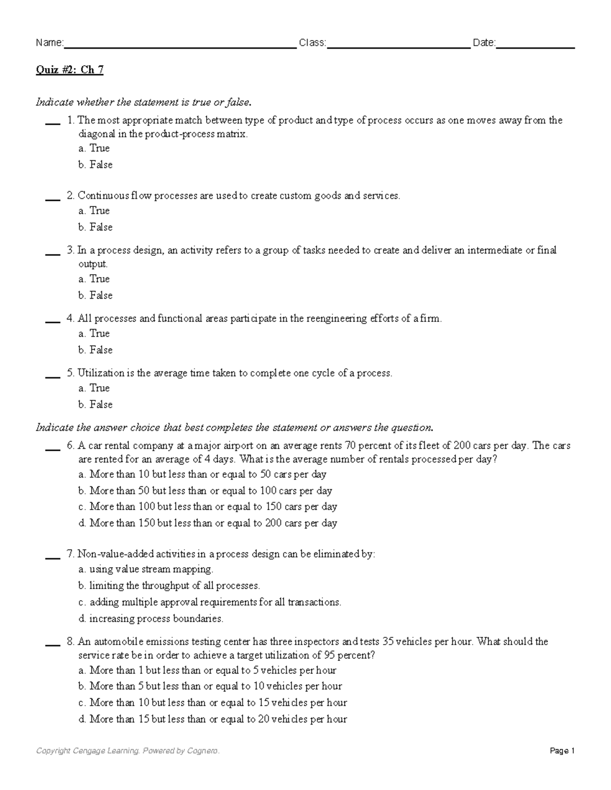 assignment chapter 7 true false quiz (practice)