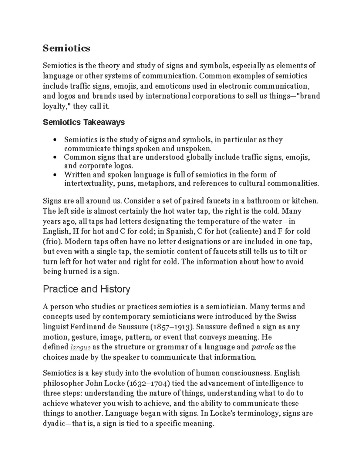 Semiotics - Notes of journalism for 1st year students - Semiotics ...