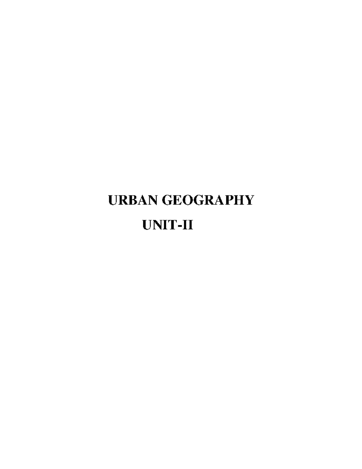 2 18KP3G10 202011 1802053993 URBAN GEOGRAPHY UNITII UNIT II URBAN