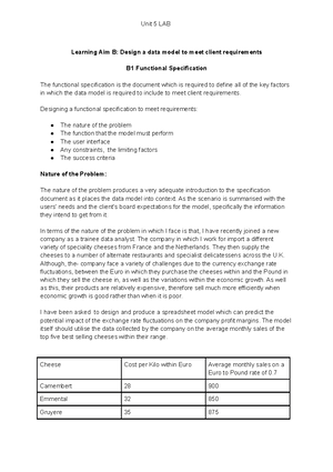 unit 5 data modelling assignment 1 examples