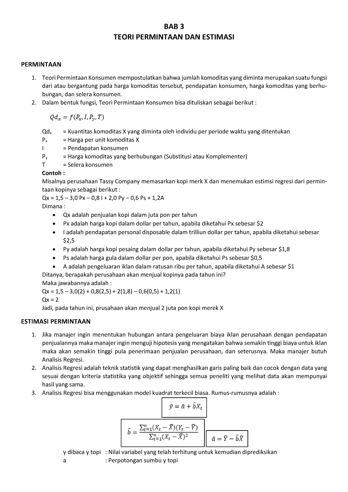 Ekonomi Manajerial - Teori Permintaan Dan Estimasi - Semester 6 - BAB 3 ...