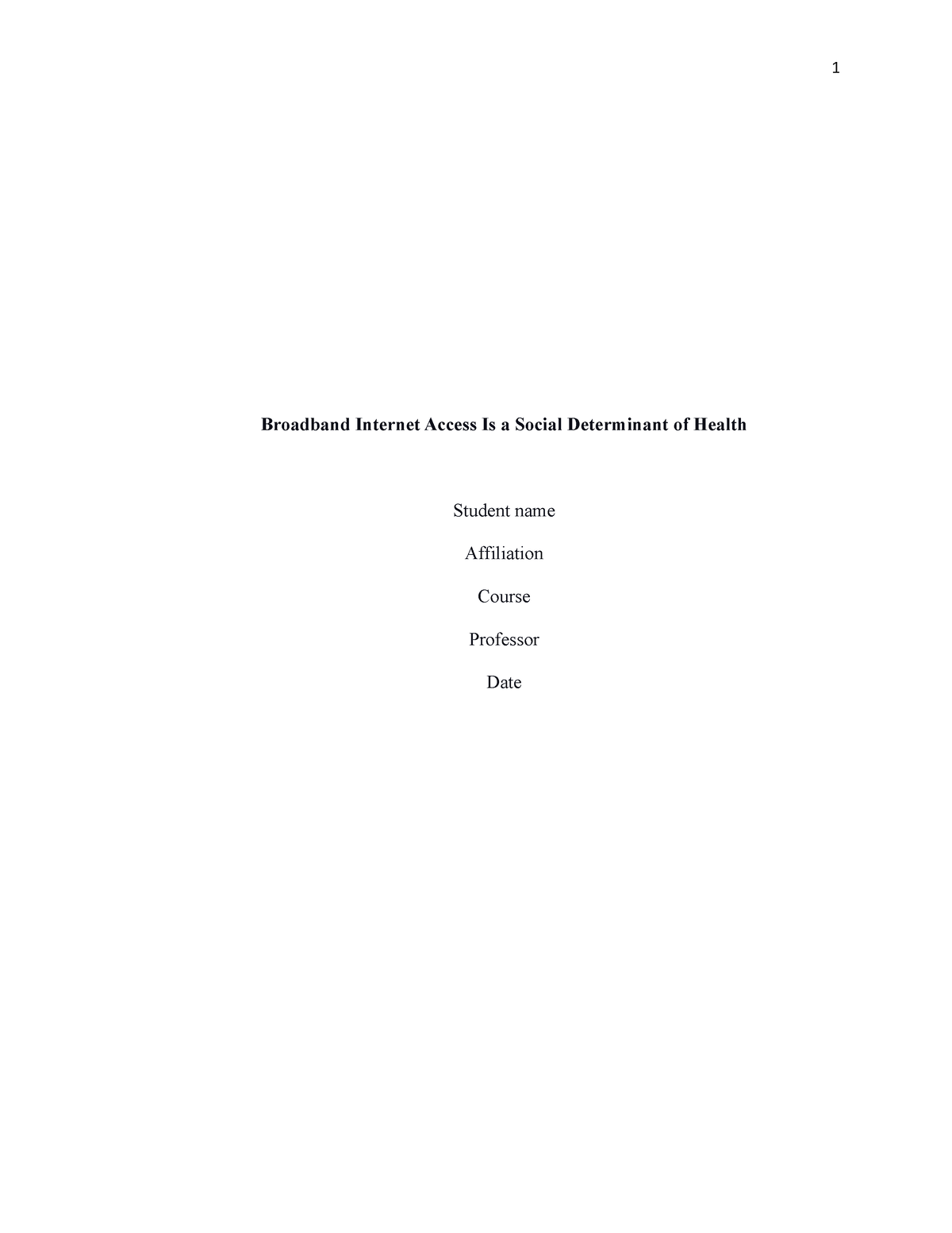 Broadband Internet Access Is A Social Determinant Of Health - Broadband ...