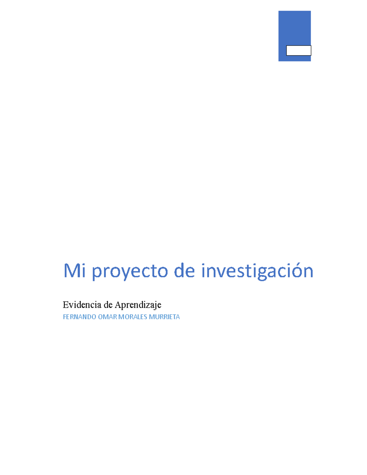 FI U2 EA FEMM - Evidencia de aprendizaje - Mi proyecto de investigación ...
