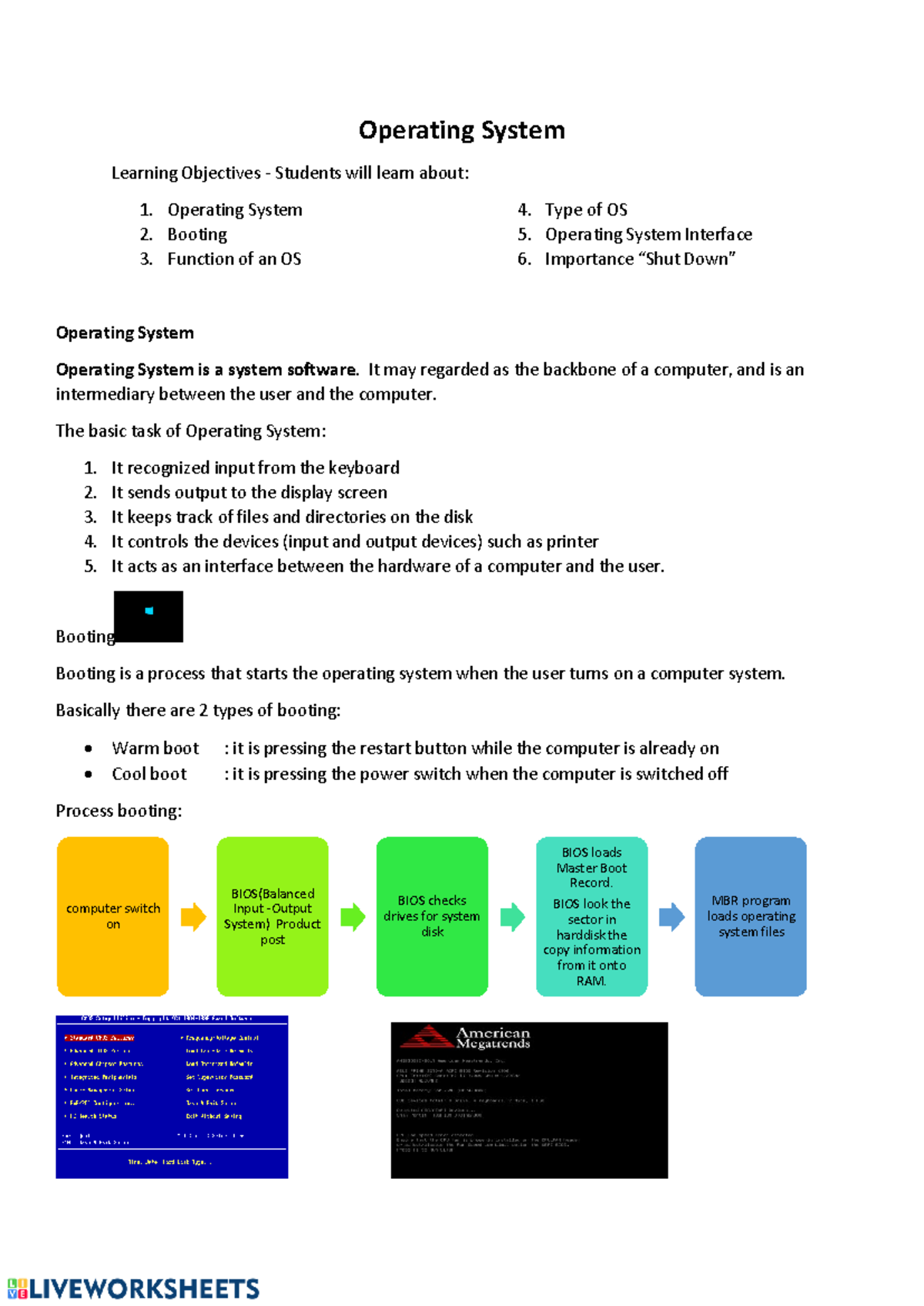 Operating system - Operating System Learning Objectives - Students will ...