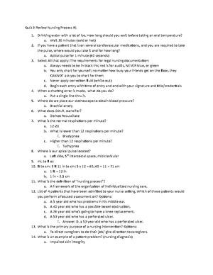 Part 3 NBCE practice questions and answers / NURSING - Knoowy