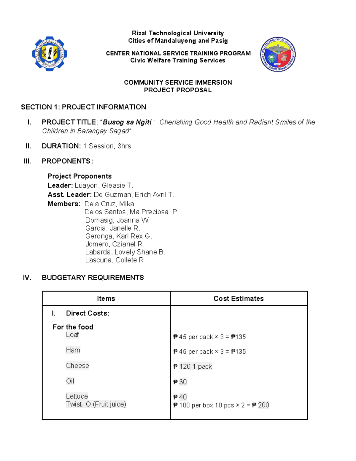 project-proposal-example-health-and-wellbeing-rizal-technological
