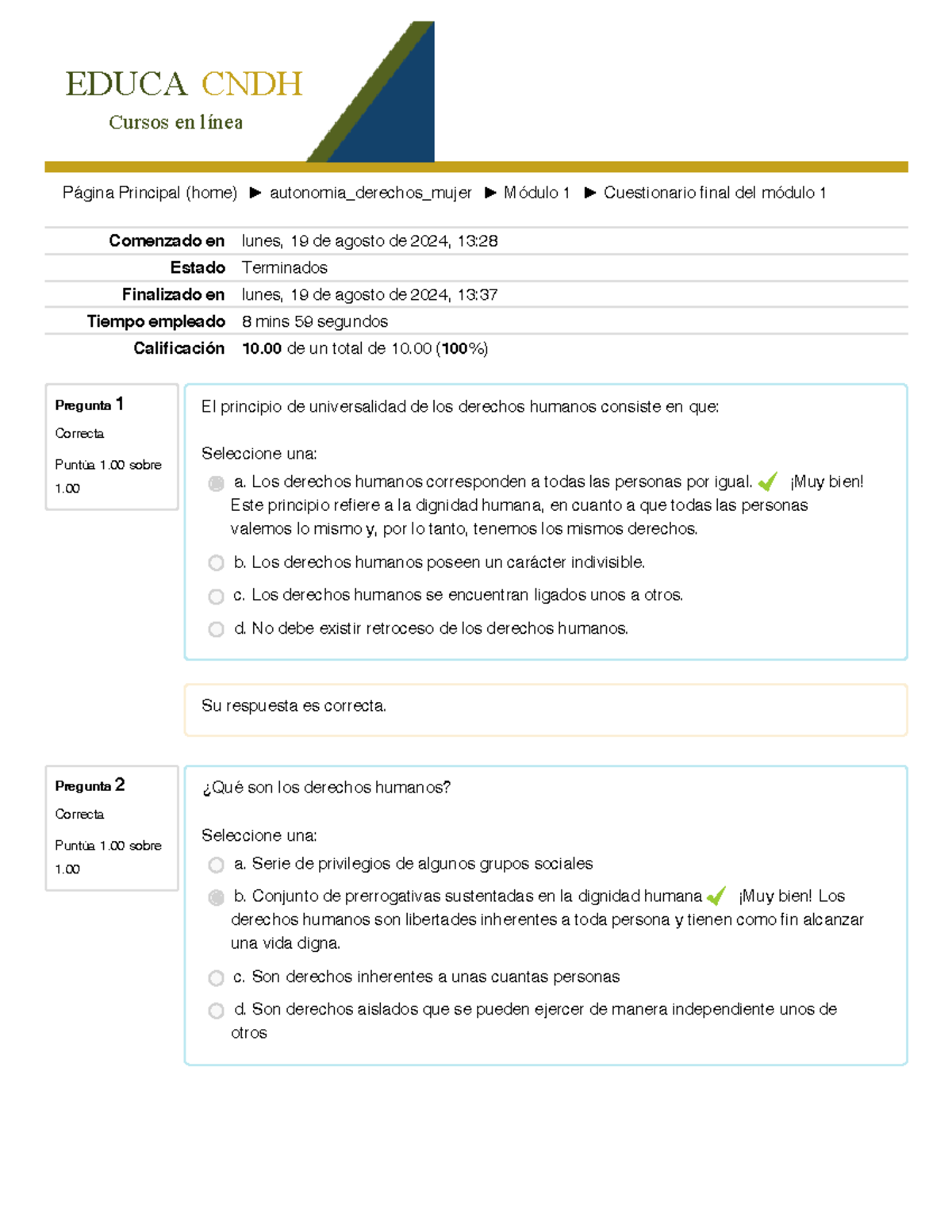 Cuestionario Final Del Módulo 1Autonomía Y Derechos Humanos De Las ...