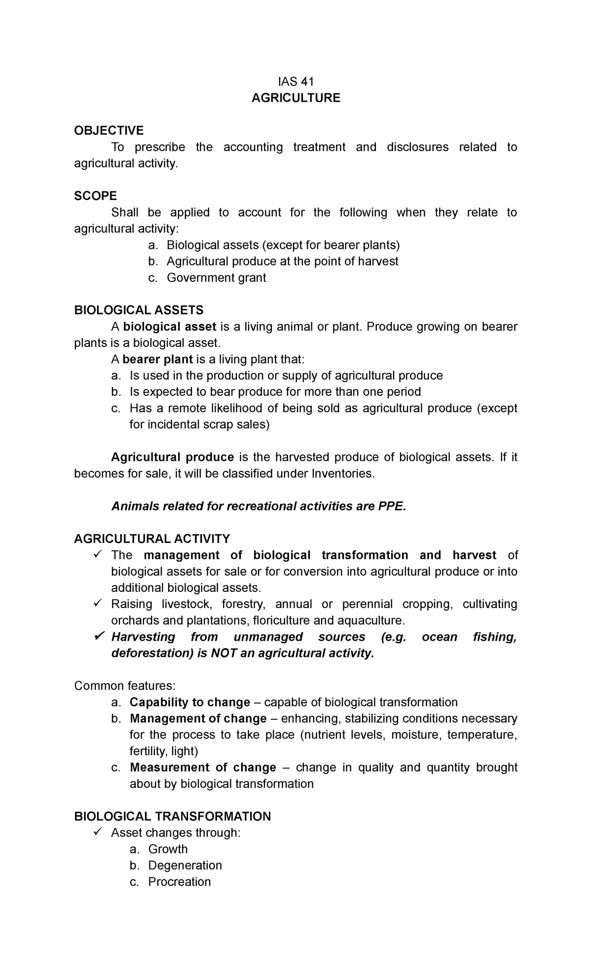 Intermediate Accounting - Biological Asset - IAS 41 AGRICULTURE ...