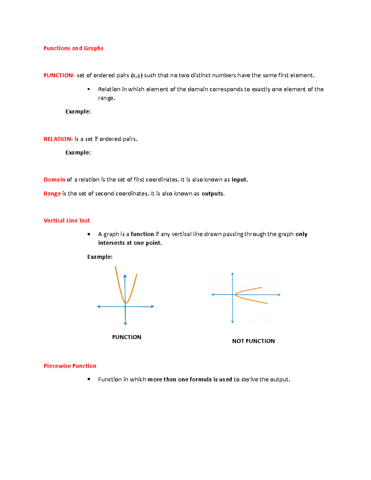 Genmath - ahdnavgxhens - Functions and Graphs FUNCTION- set of ordered ...
