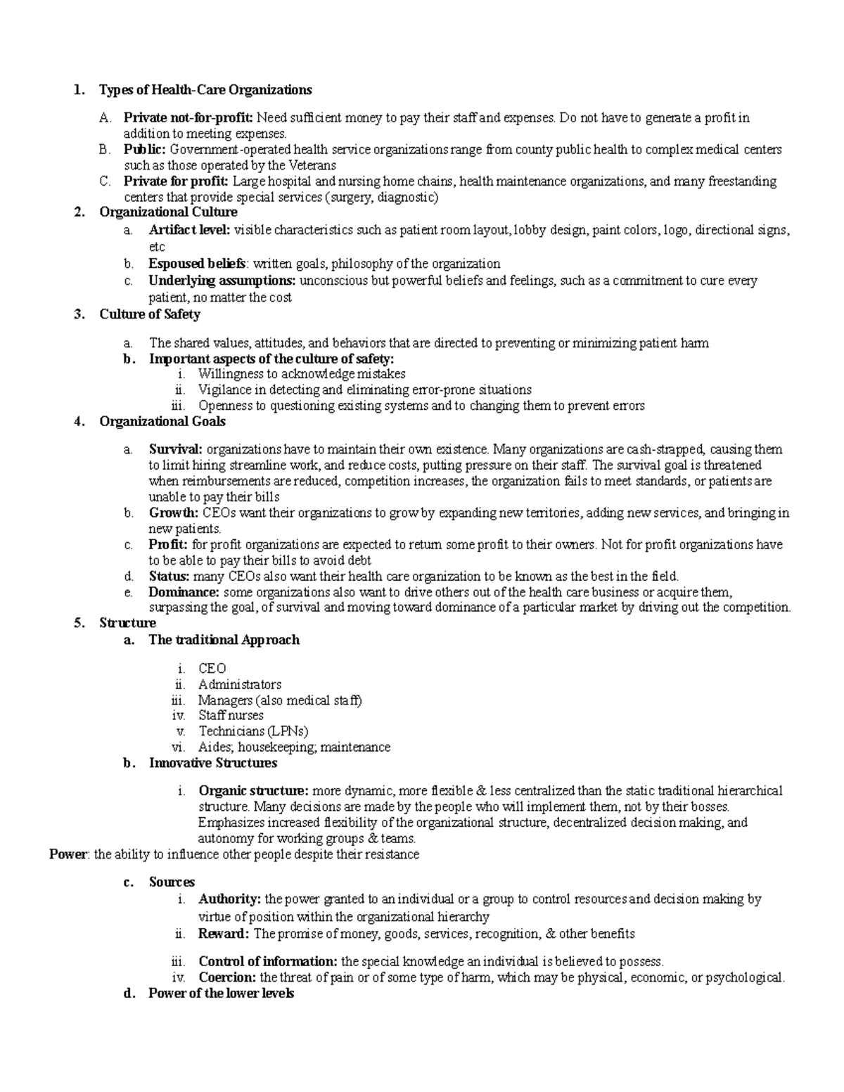 Leadership Exam 2 Dawn - last exam - NURS 115 - Fundamental of Nursing ...