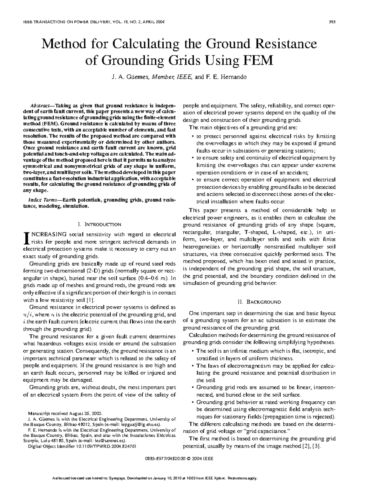 GR18Method for Calculating the Ground Resistance Method for