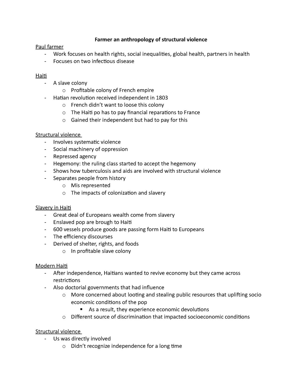 anthro-lecture-2-week-11-farmer-an-anthropology-of-structural-violence