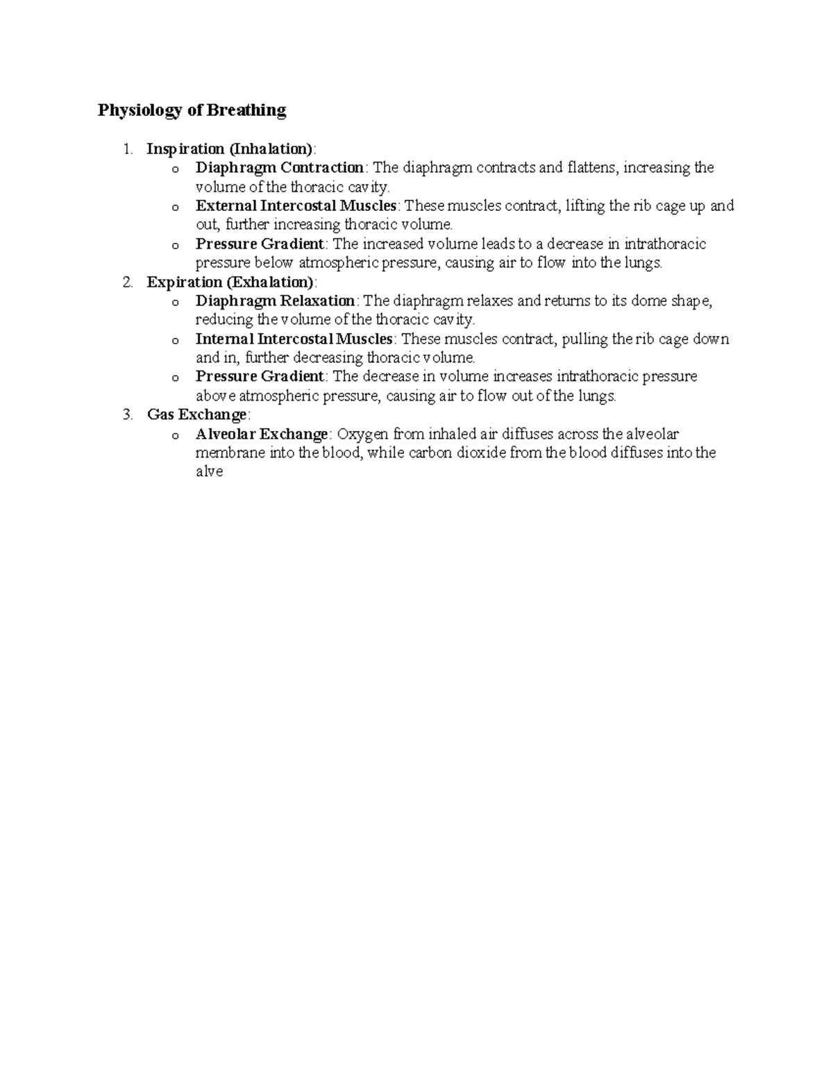 Physiology of Breathing - Physiology of Breathing Inspiration ...