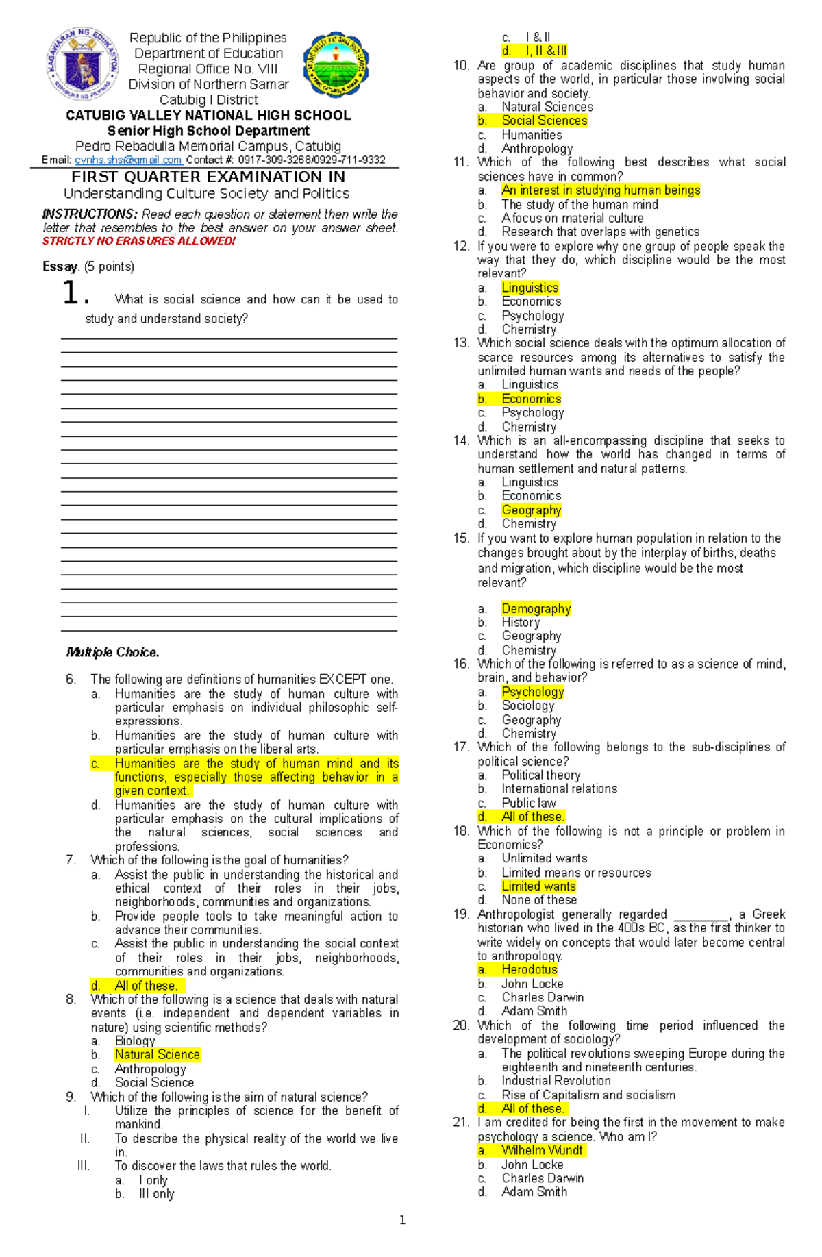 3rd Quarter DISS - Lecture notes 1 - Republic of the Philippines ...