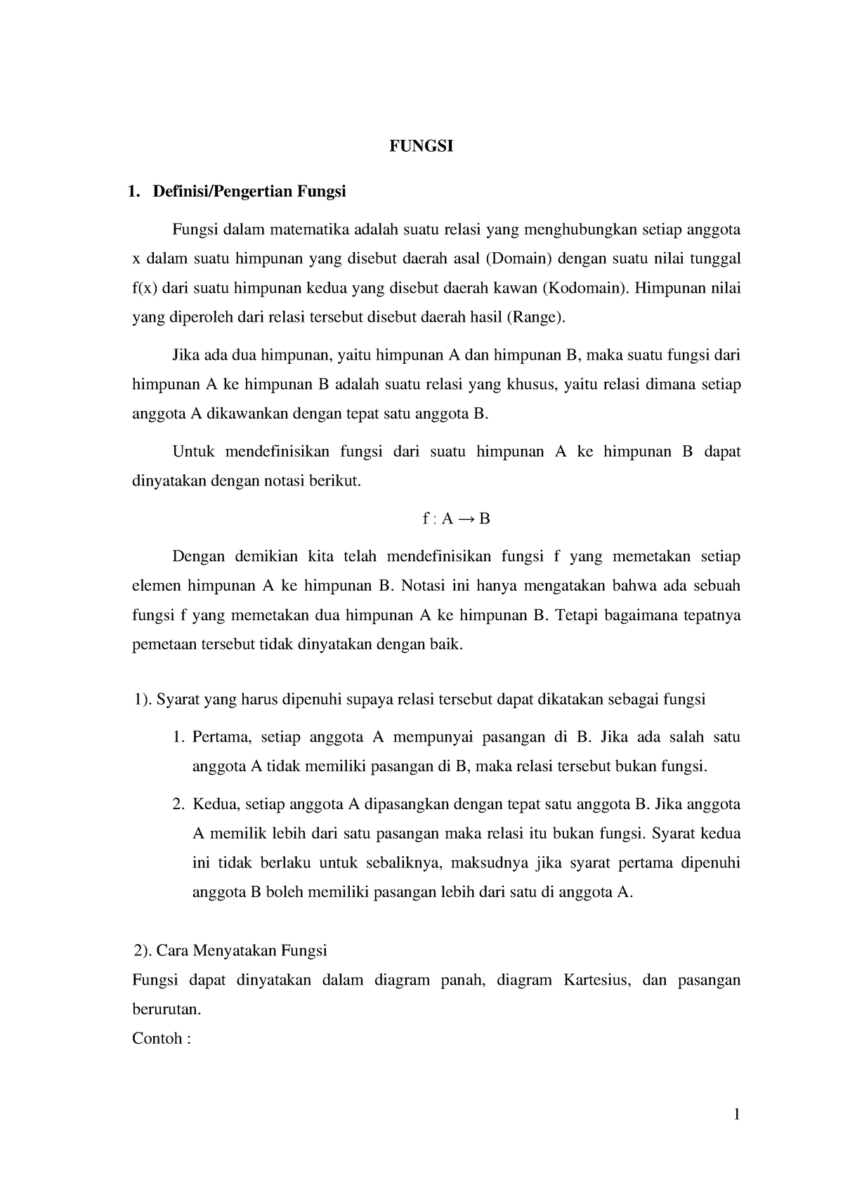 8. Fungsi - FUNGSI Definisi/Pengertian Fungsi Fungsi Dalam Matematika ...