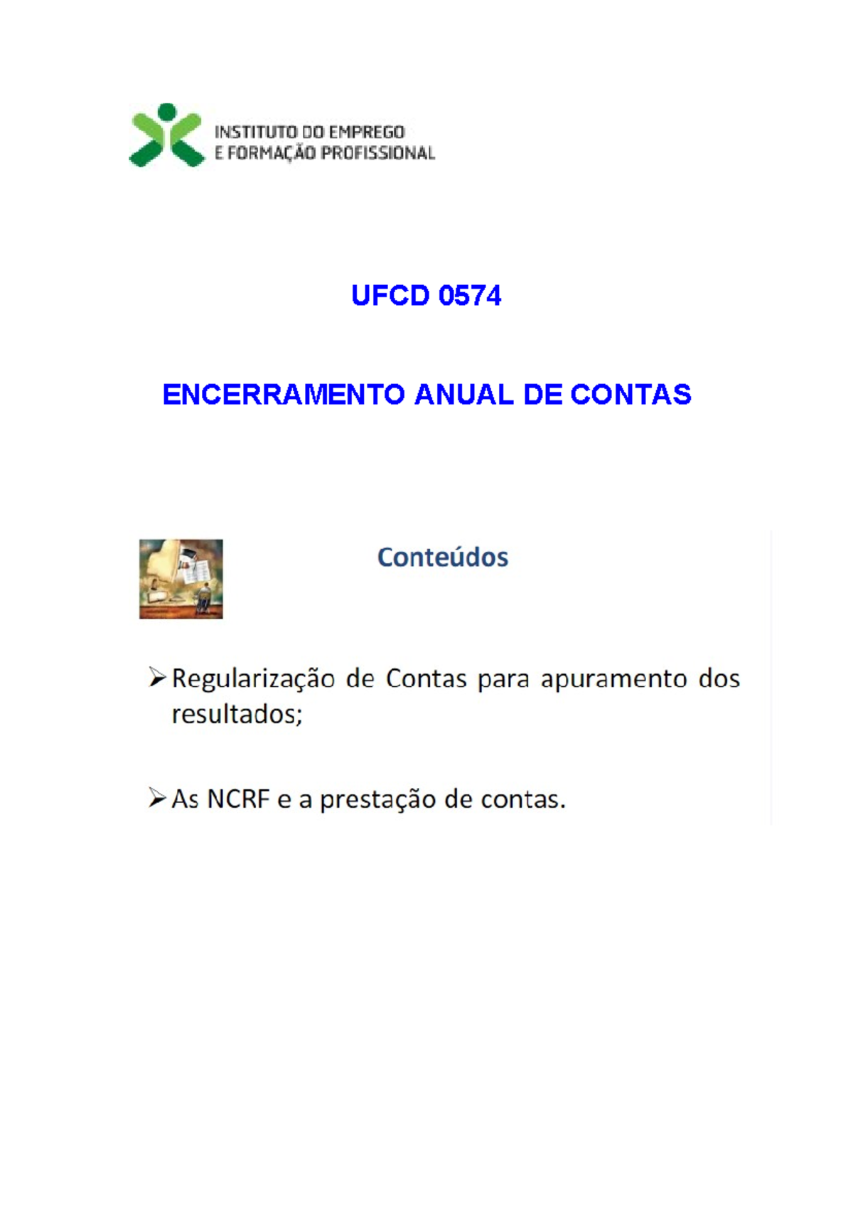 Manual Resumido UFCD 0574 IEFP - Contabilidade Geral I - UFCD 0574 ...