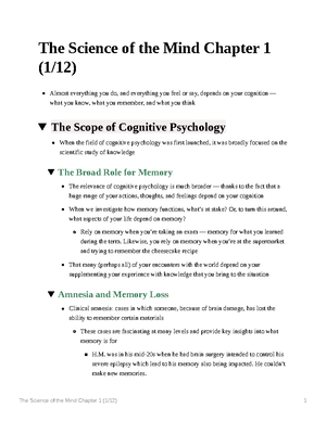 The Neural Basis for Cognition Chapter 2 - One system leads to a ...