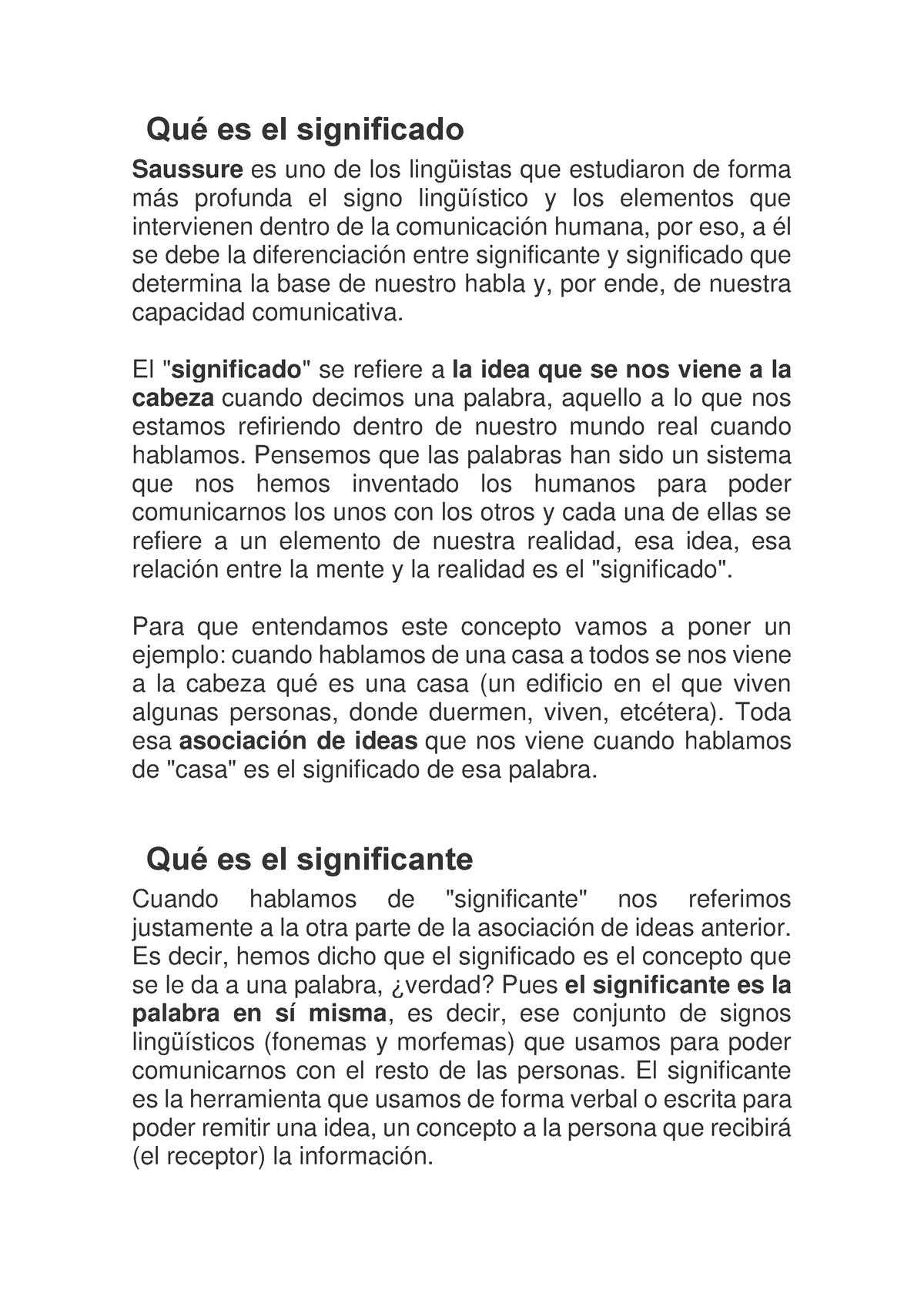 Descripción De Significado Y Significante - Qué Es El Significado ...