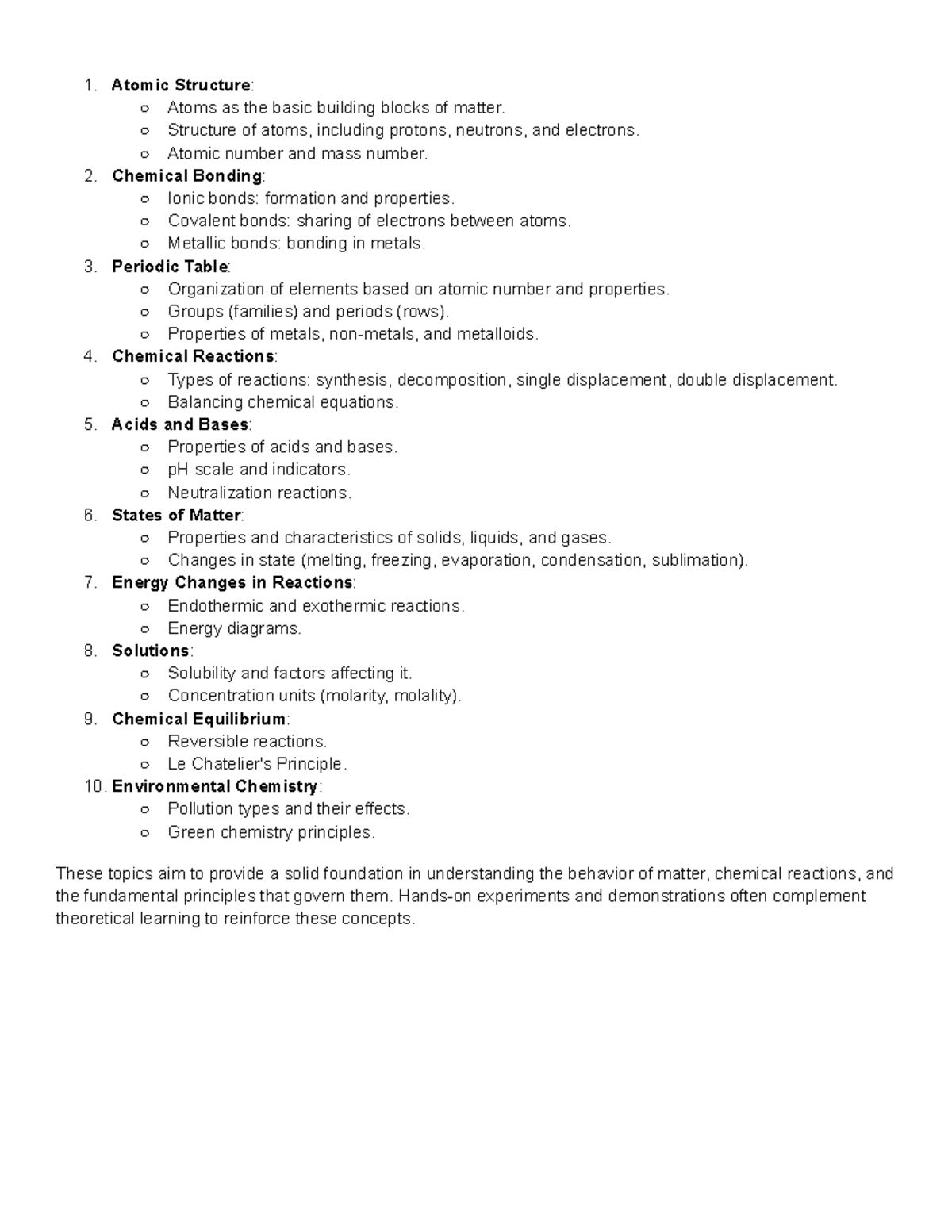 Untitled document - Basic rundown of chemistry - Atomic Structure ...