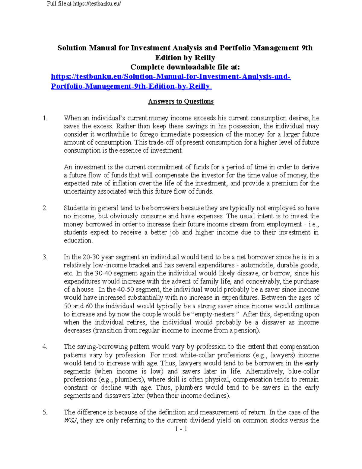 379917378 Solution Manual for Investment Analysis and Portfolio ...