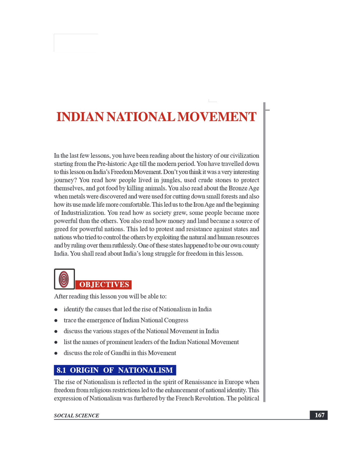 essay on national movement in english