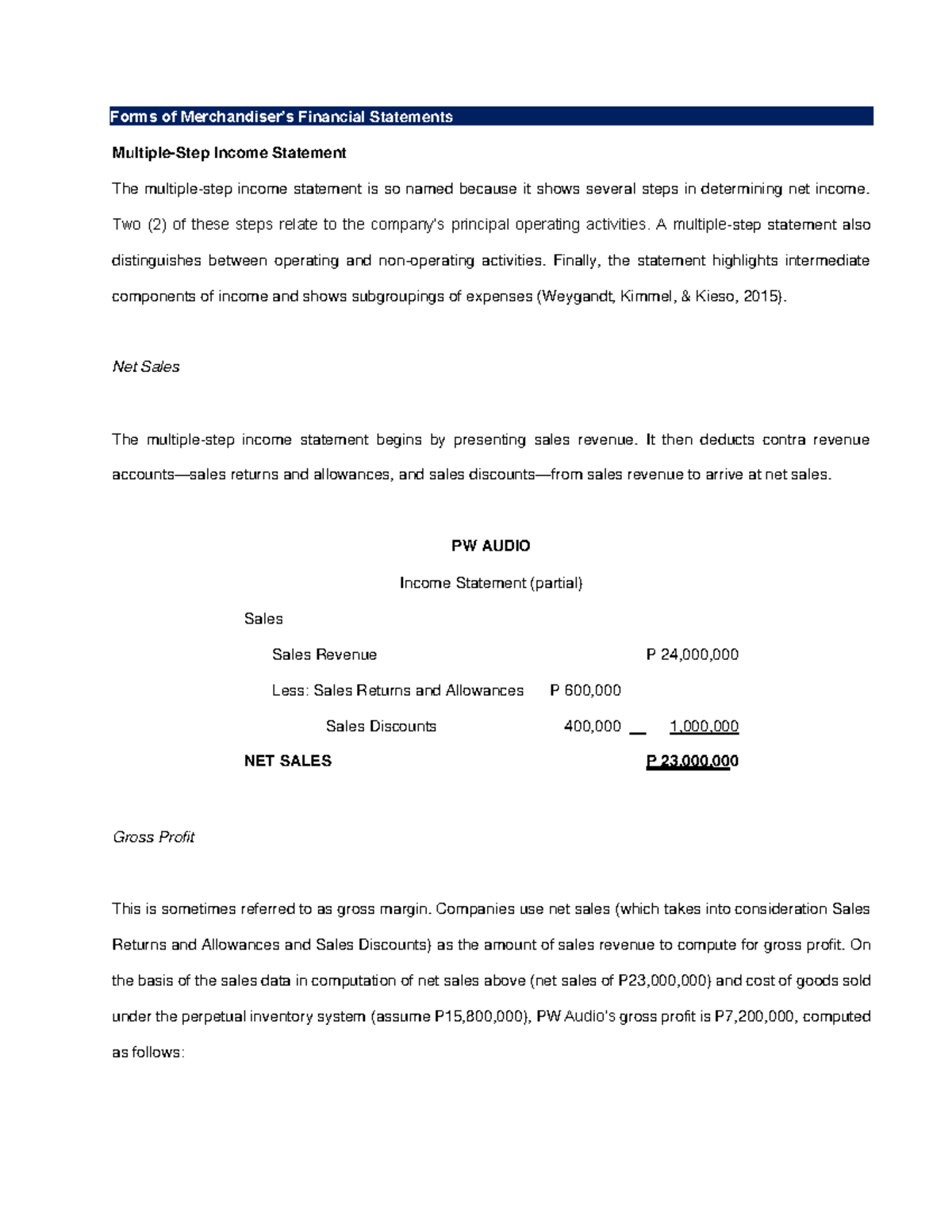 Forms of Merchandiser - Accountancy - Studocu