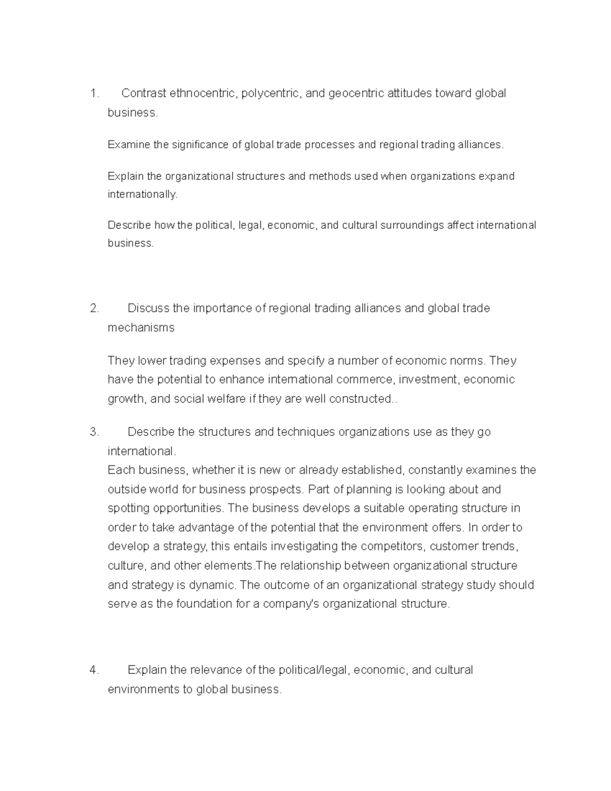 Untitled document - dadada - Contrast ethnocentric, polycentric, and ...