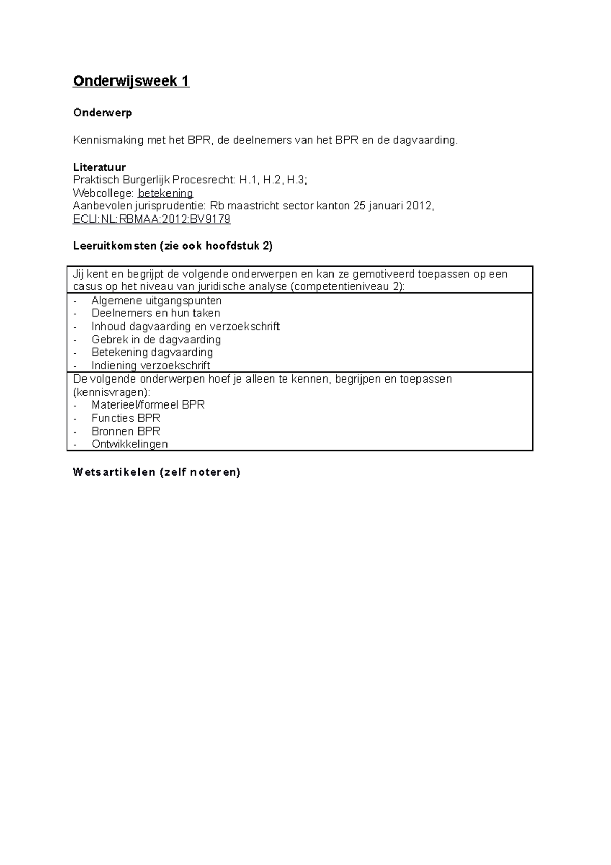 Verplichte Opgaven - Opdrachten En Antwoorden Onderwijsweek 1 ...