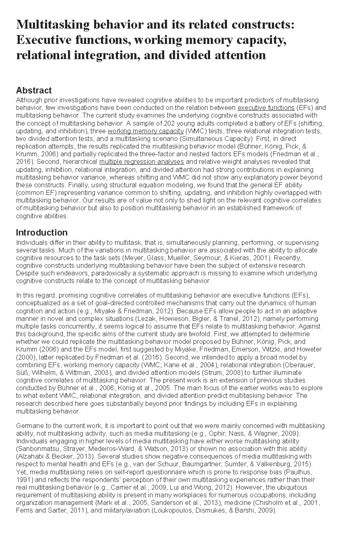 Multitasking behavior and its related constructs - Multitasking ...
