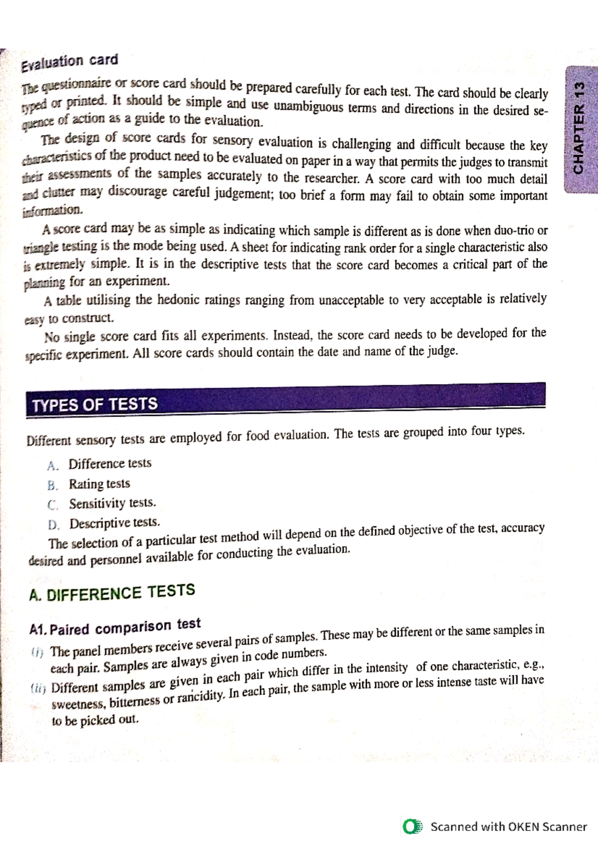 Unit 4 Sensory Evaluation Methods - Food Safety And Quality Control ...