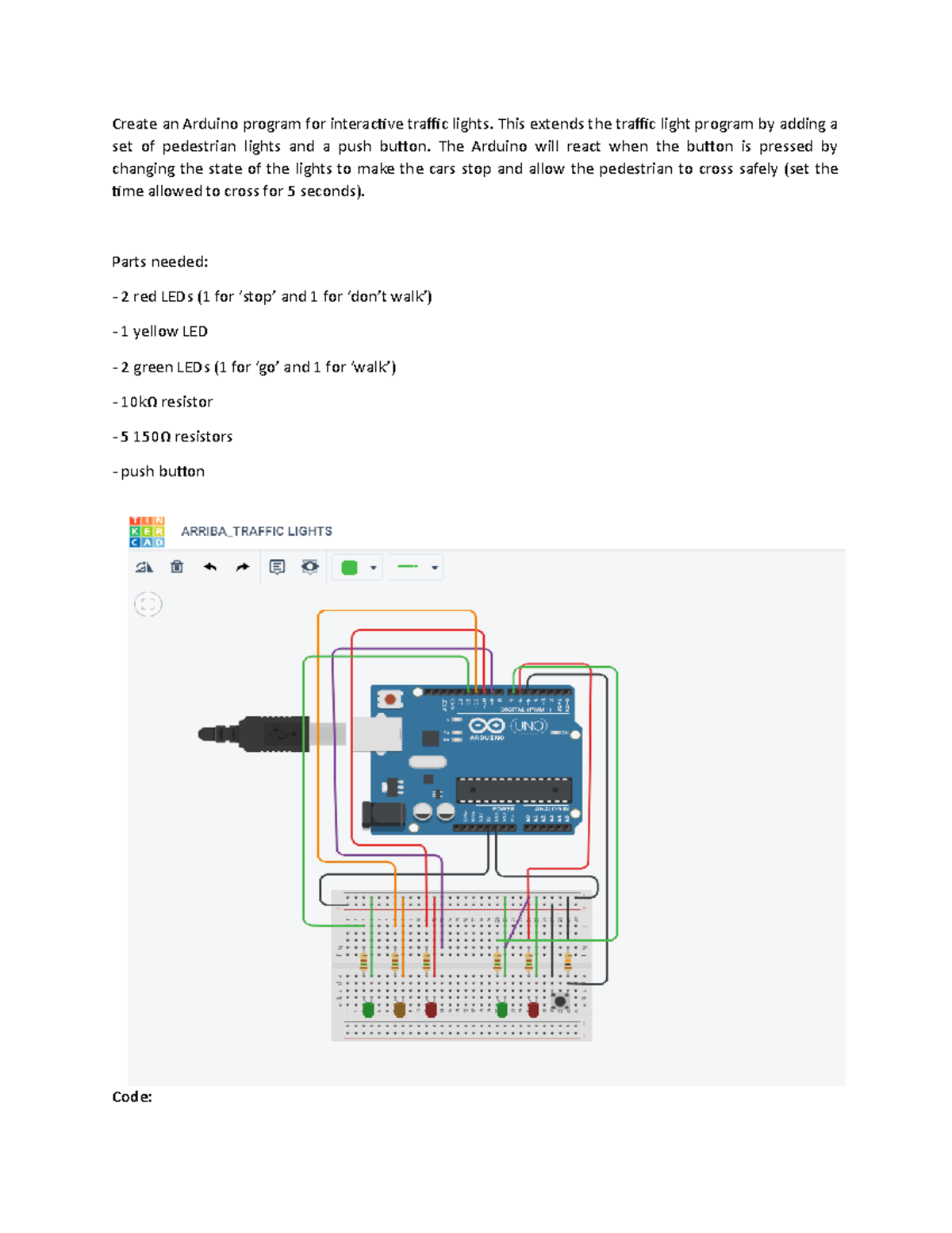 Practice problem and solving - Create an Arduino program for ...