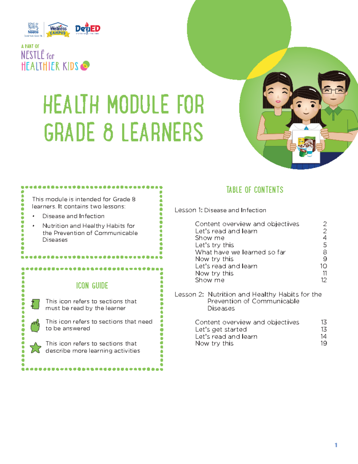 Grade 8 Self-Learning Module - HEALTH MODULE FOR GRADE 8 LEARNERS ICON ...