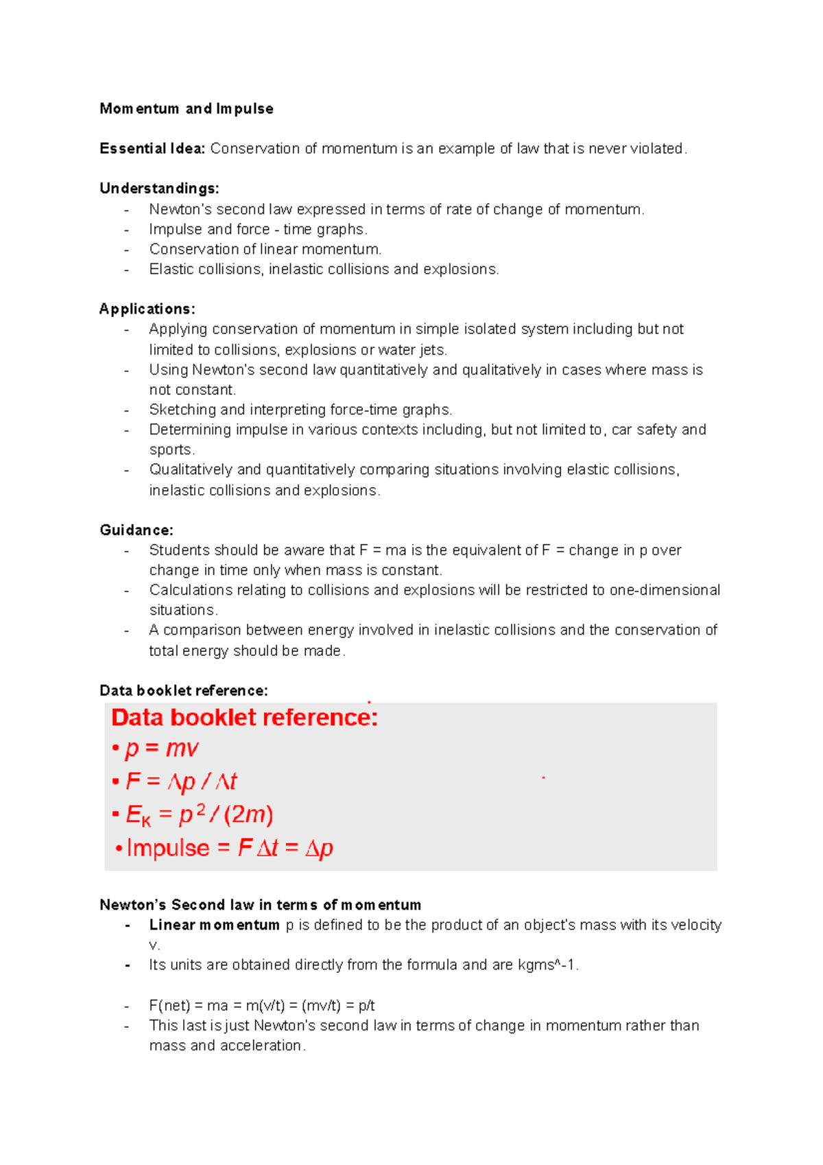 topic-2-4-momentum-and-impulse-momentum-and-impulse-essential-idea