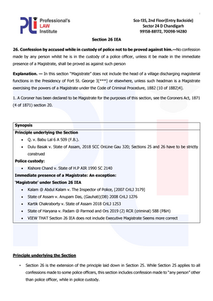 109 Notes Evidence - Indian Evidence Act (Semester VII) UNIT 1: LAW OF ...