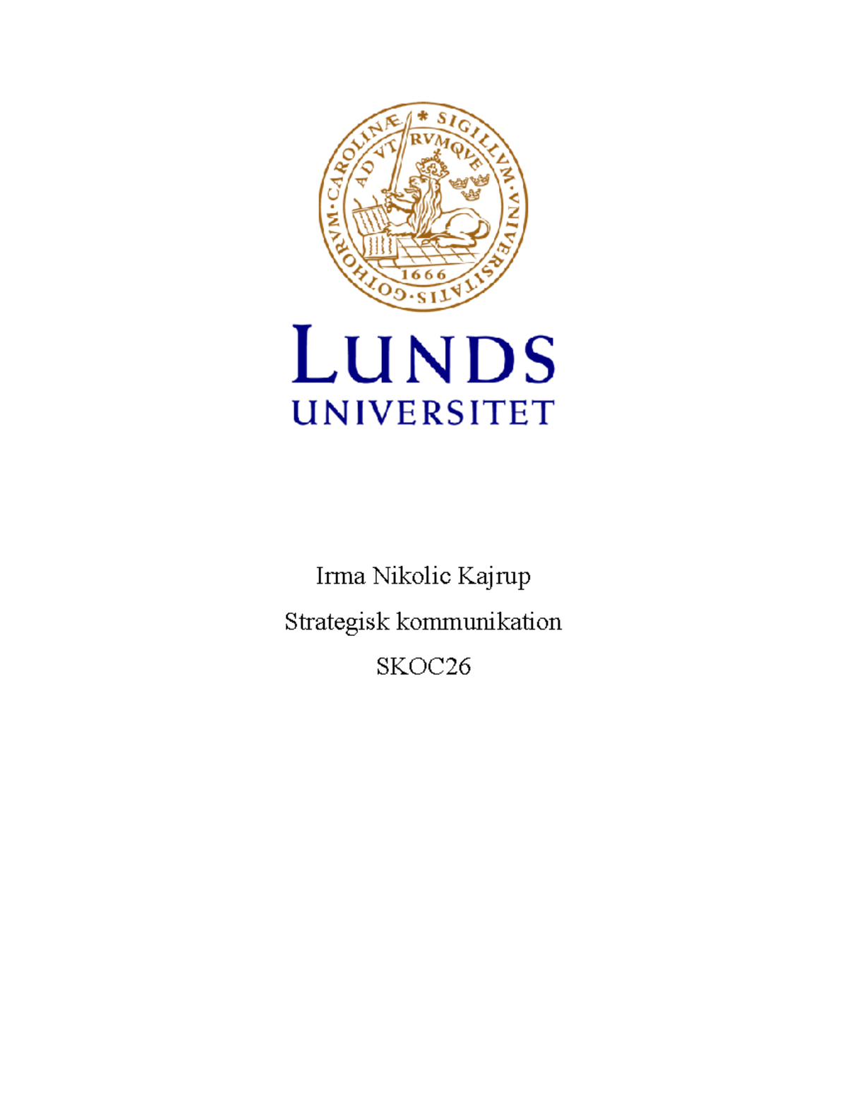 Hemtenta Varumärkes Full Text - Irma Nikolic Kajrup Strategisk ...