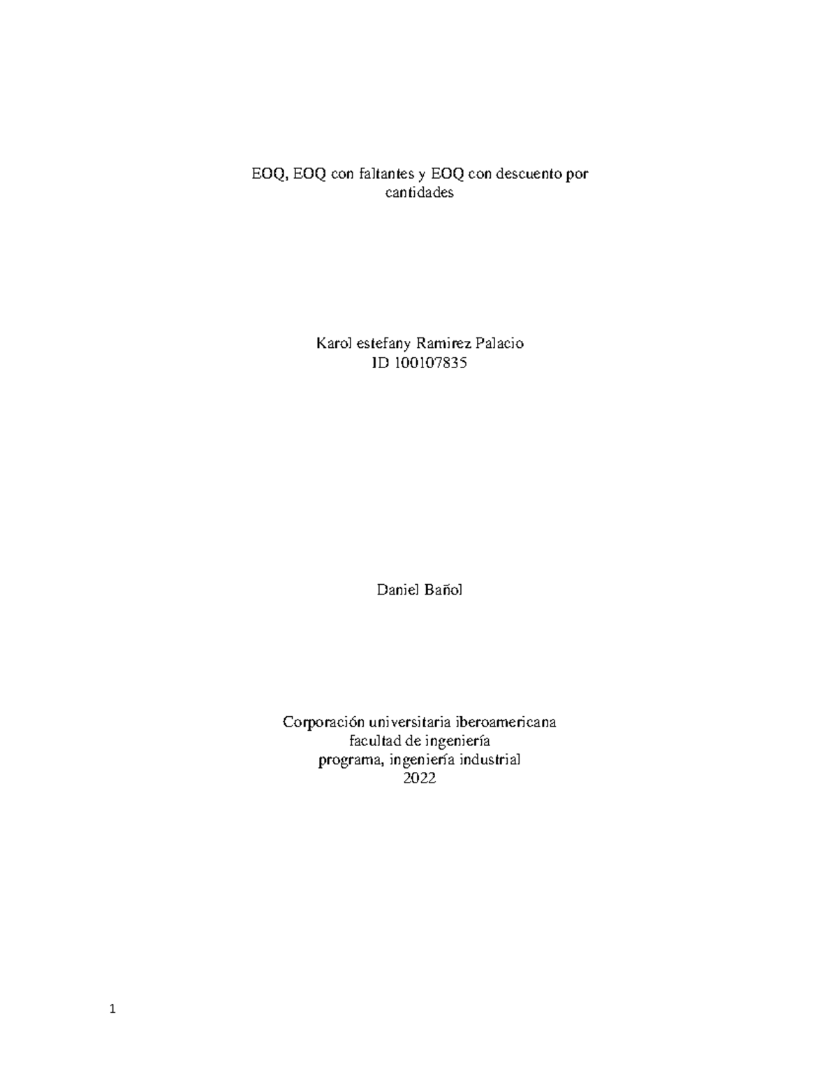 Actividad 9 - EOQ, EOQ Con Faltantes Y EOQ Con Descuento Por Cantidades ...