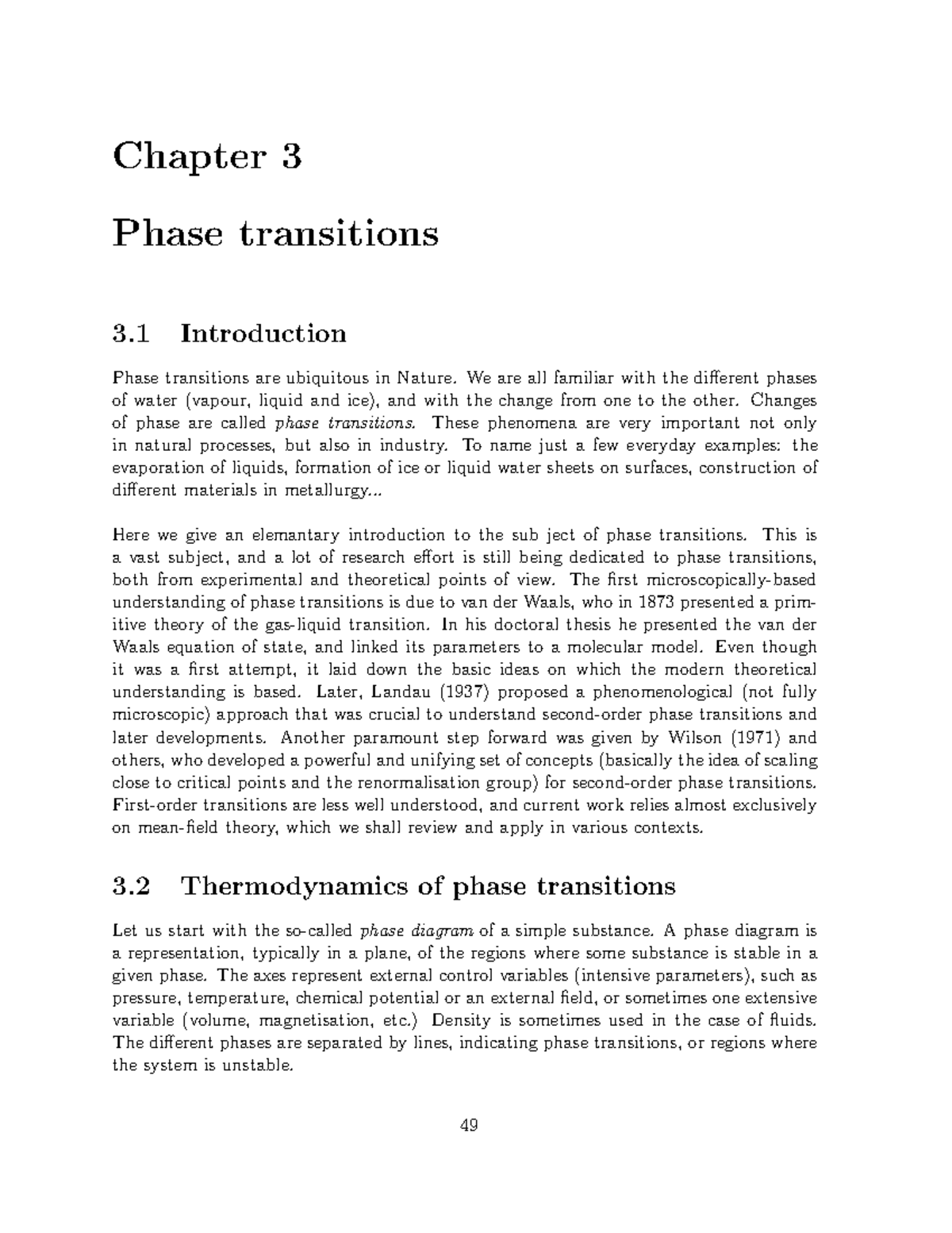 Tema III - Chapter 3 Phase transitions 3 Introduction Phase transitions ...