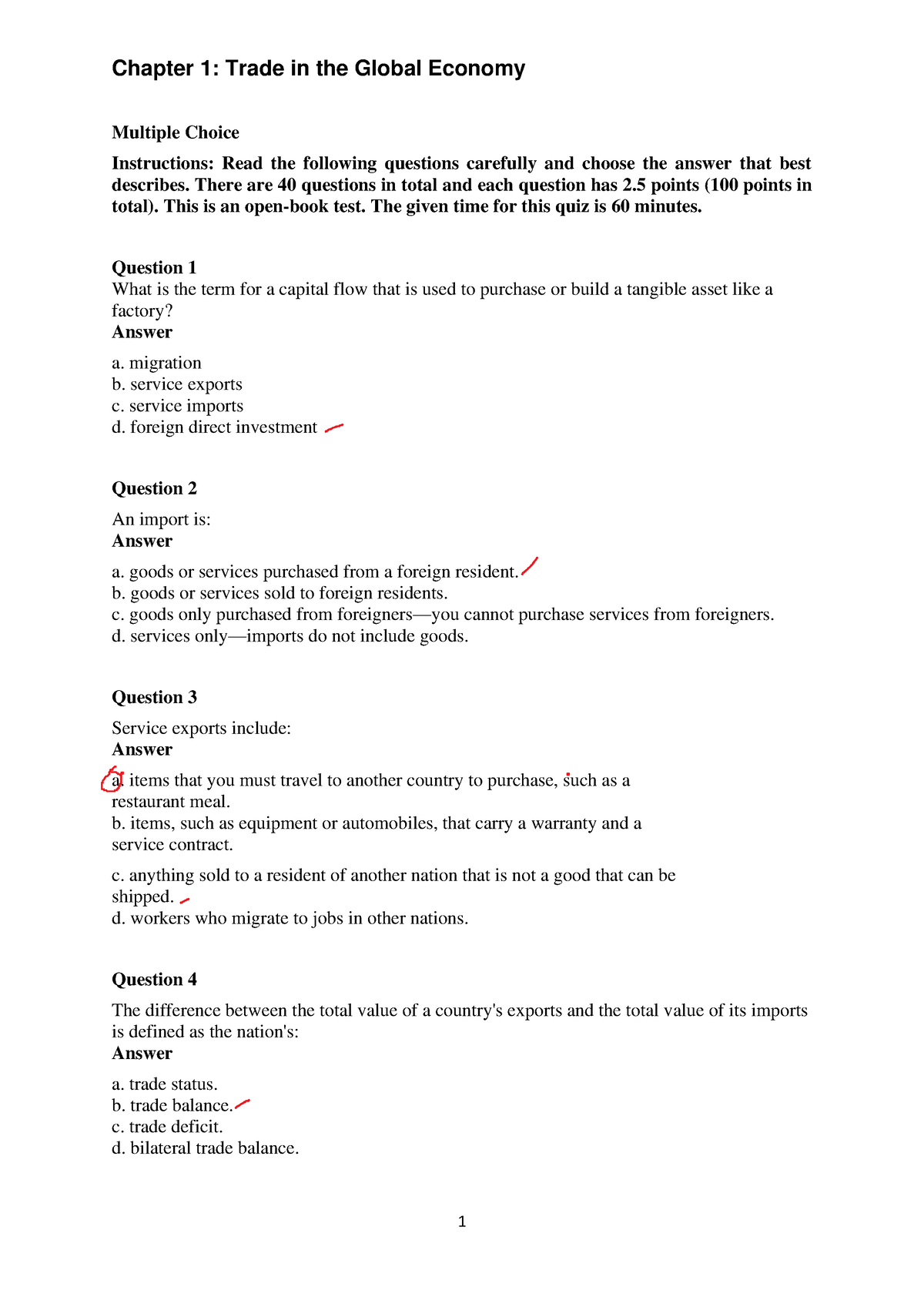 QUIZ 1 1709 - Bài Tập - Multiple Choice Instructions: Read The ...