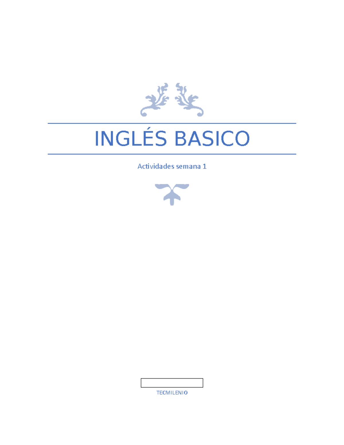 Activity 1 - Actividad 1 De Inglés Basico - INGLÉS BASICO Actividades ...