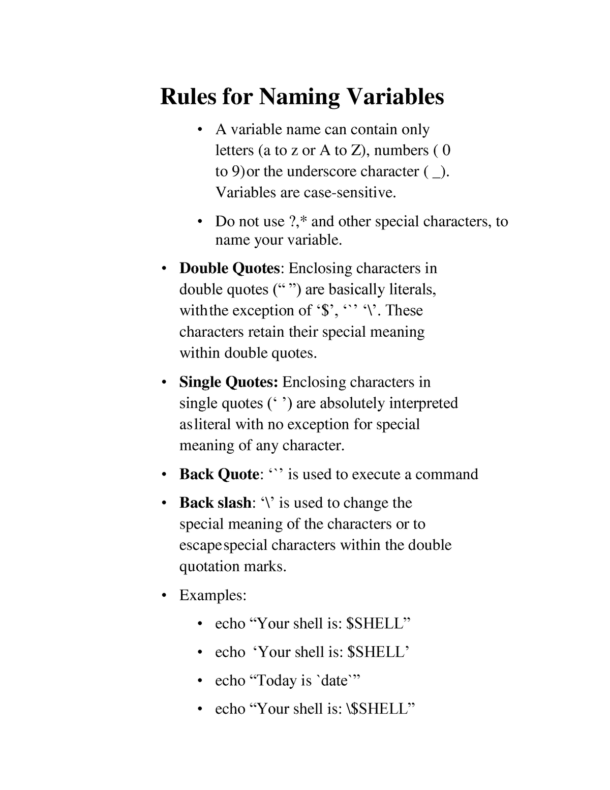 rules-for-naming-variables-variables-are-case-sensitive-do-not-use