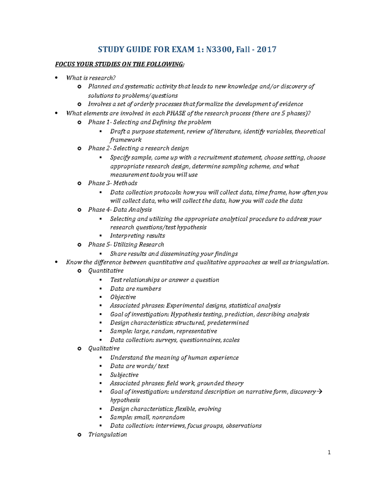 research exam chapter 1