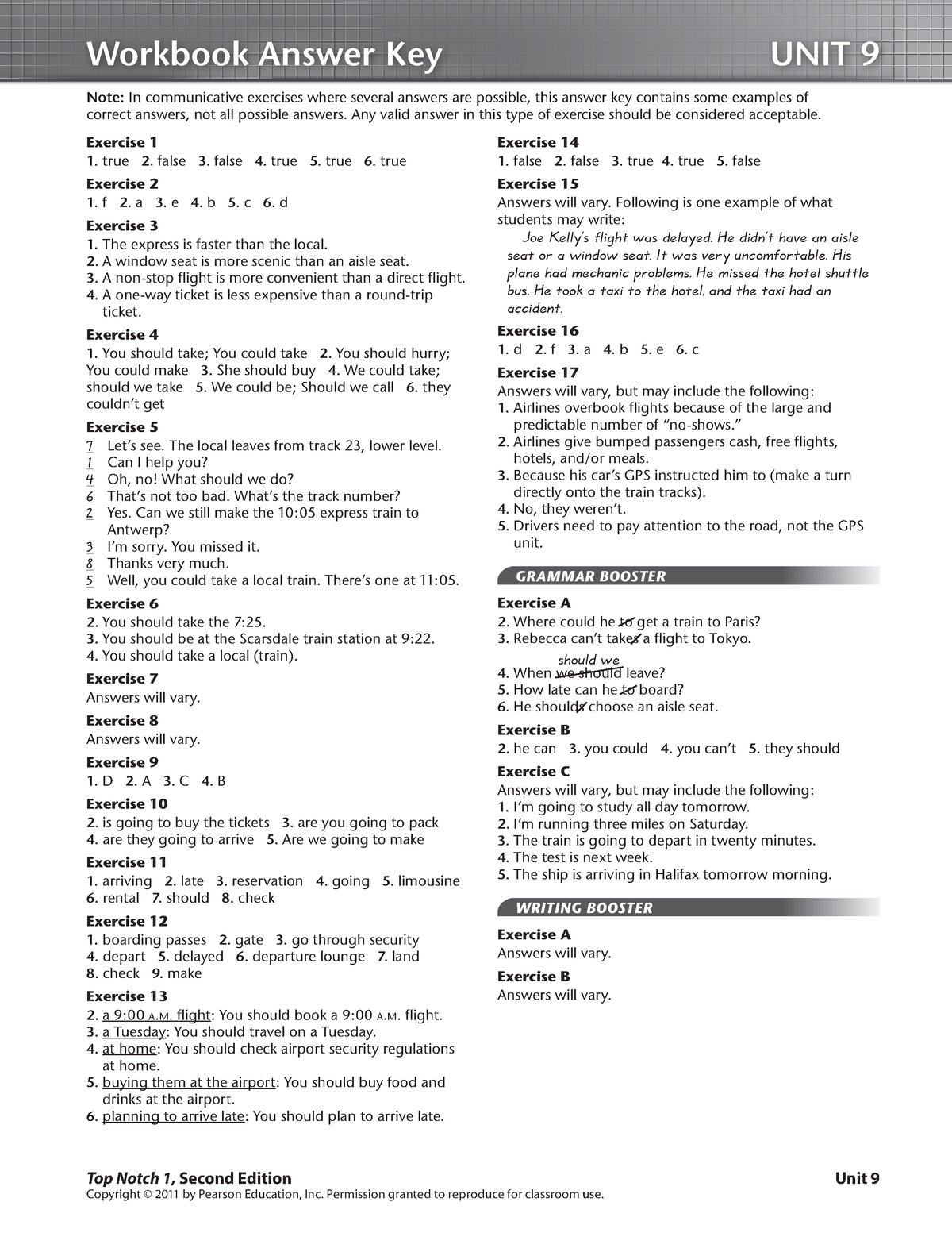 Workbook answer key unit 9 acbeubahia org br - Copyright © 2011 by ...