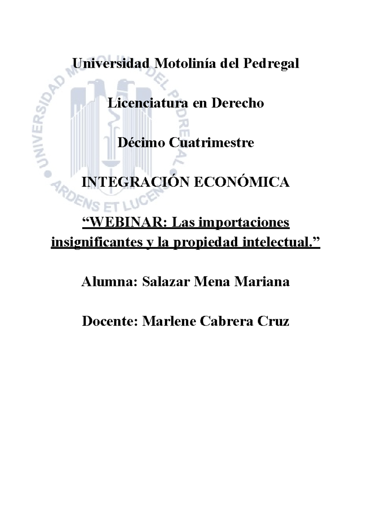 Webinar Las importaciones insignificantes y la Propiedad Intelectual ...
