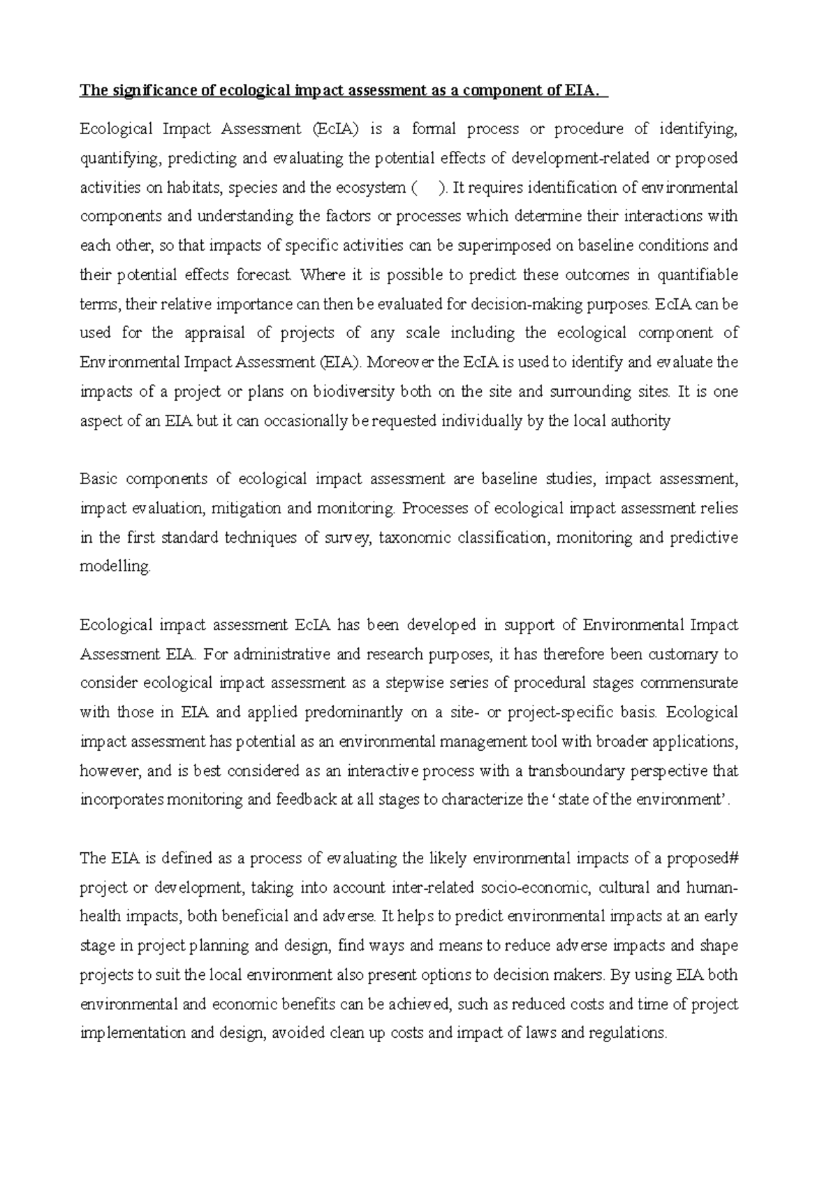 discuss-the-significance-of-ecological-impact-assessment-as-a-component